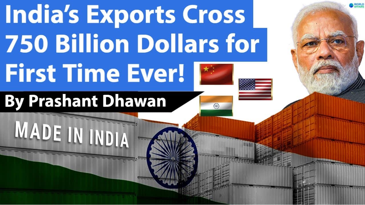 Export of India to the World